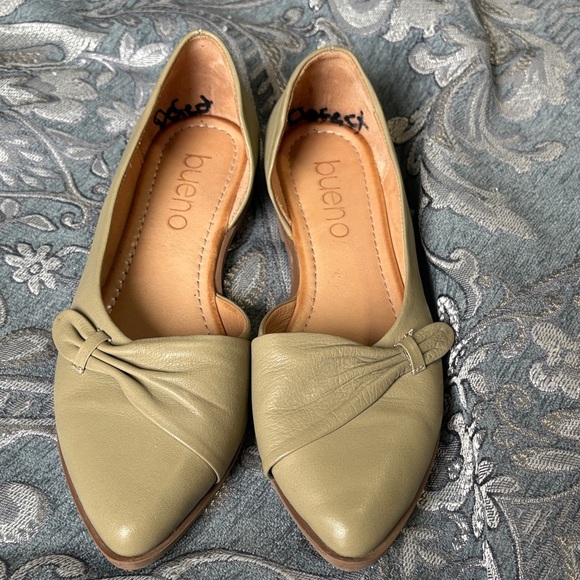 Bueno Shoes - Bueno Women's Olive Leather Loafers